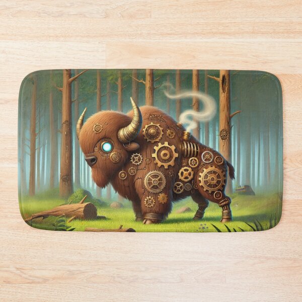 Item preview, Steampunk Wood Bison designed and sold by Sillytoe.