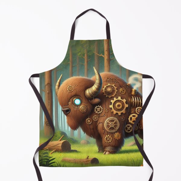Item preview, Steampunk Wood Bison designed and sold by Sillytoe.