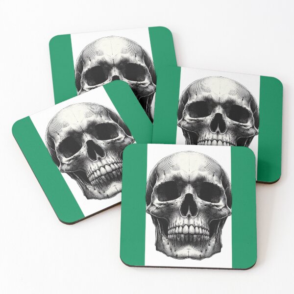 Item preview, NIGERIA SKULL FLAG NATION RAREART COUNTRY HALLOWEEN #ogirdor designed and sold by ogirdorgraphics.