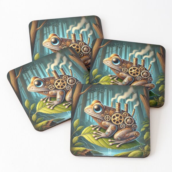 Item preview, Steampunk Wood Frog designed and sold by Sillytoe.