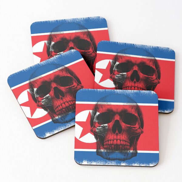 Item preview, NORTH KOREA SKULL FLAG NATION RAREART COUNTRY HALLOWEEN #ogirdor designed and sold by ogirdorgraphics.