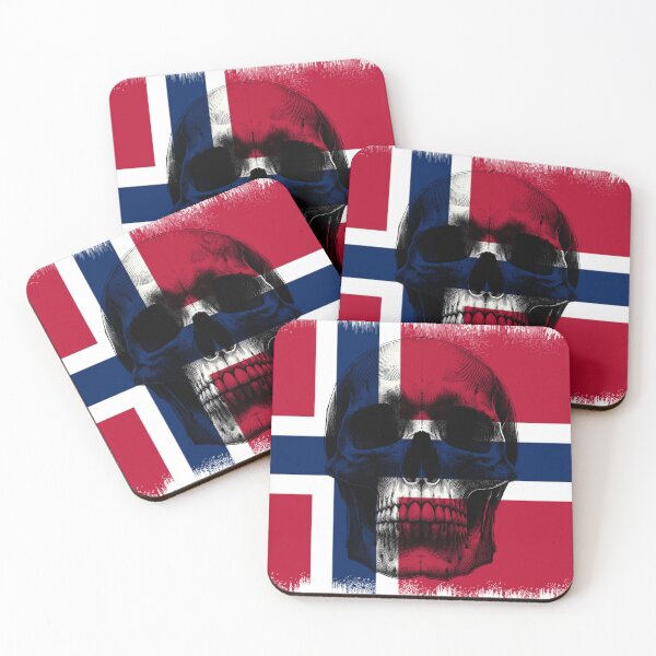 Item preview, NORWAY SKULL FLAG NATION RAREART COUNTRY HALLOWEEN #ogirdor designed and sold by ogirdorgraphics.