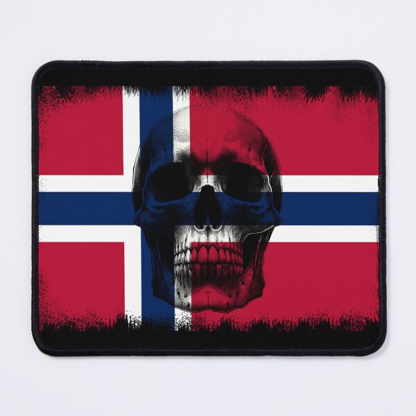 Item preview, NORWAY SKULL FLAG NATION RAREART COUNTRY HALLOWEEN #ogirdor designed and sold by ogirdorgraphics.