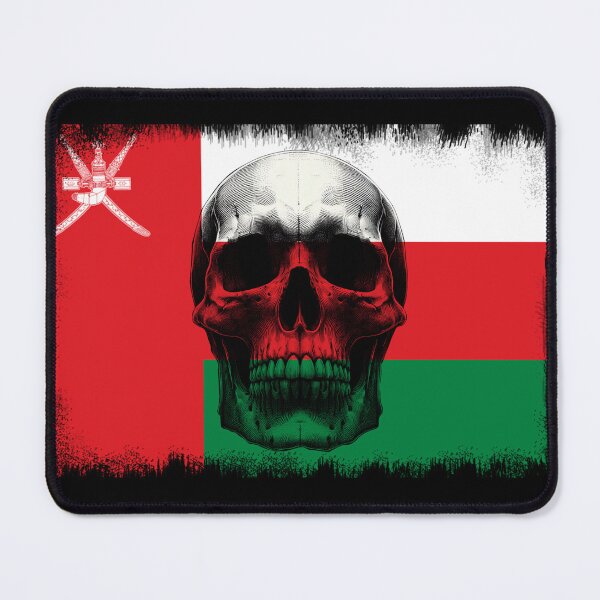 Item preview, OMAN SKULL FLAG NATION RAREART COUNTRY HALLOWEEN #ogirdor designed and sold by ogirdorgraphics.