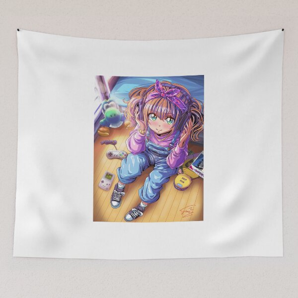 Item preview, Lo-Fi Anime Girl Listening to Music designed and sold by AirForceTuan.