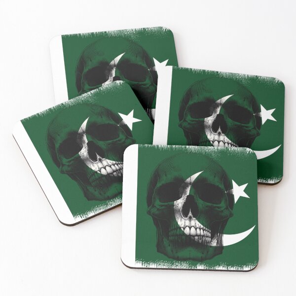Item preview, PAKISTAN SKULL FLAG NATION RAREART COUNTRY HALLOWEEN #ogirdor designed and sold by ogirdorgraphics.
