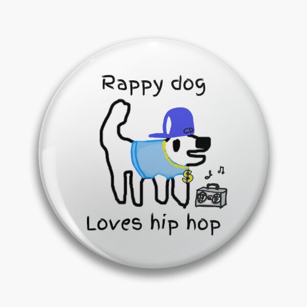 Item preview, Rappy Dog! Crappy dog loves hip hop! designed and sold by TheRubberOnion.