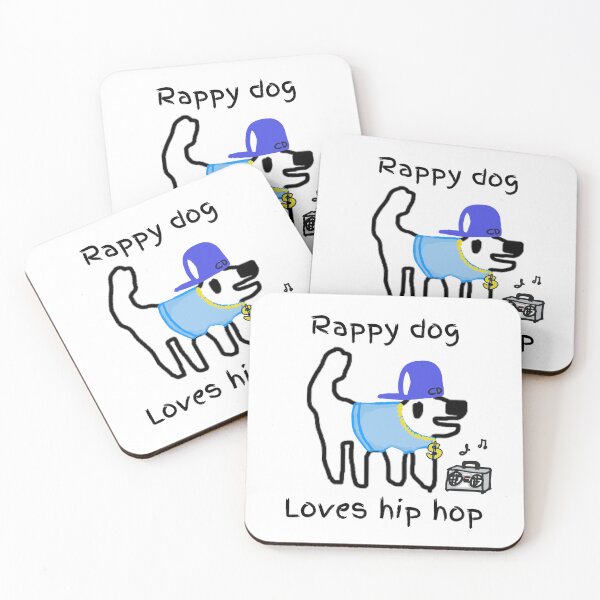 Item preview, Rappy Dog! Crappy dog loves hip hop! designed and sold by TheRubberOnion.