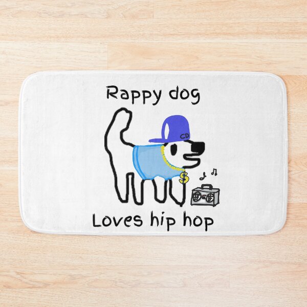 Item preview, Rappy Dog! Crappy dog loves hip hop! designed and sold by TheRubberOnion.