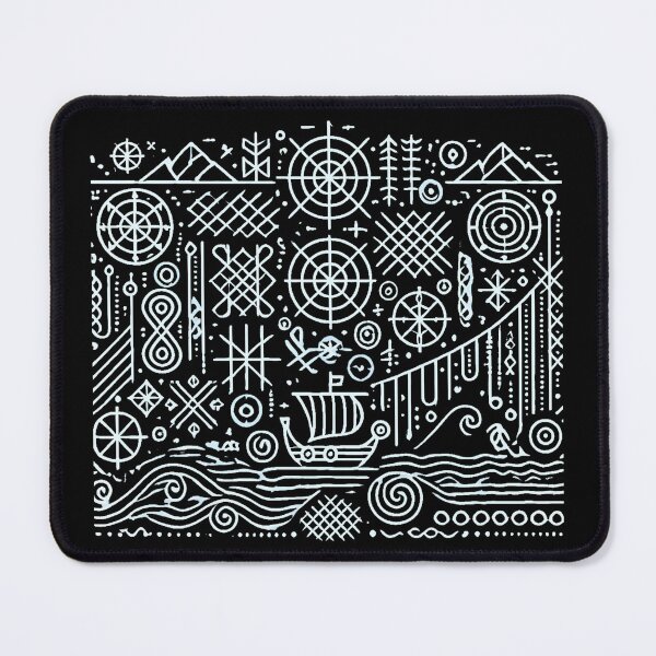 Item preview, Nordic Wayfinding – Viking Longboat & Rune Sky Design designed and sold by D'riftr.