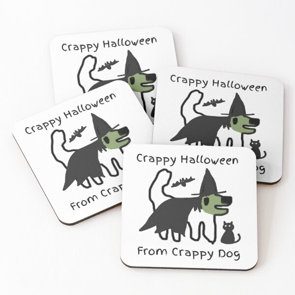 Item preview, Crappy Halloween! Crappy dog loves witches and scary things designed and sold by TheRubberOnion.