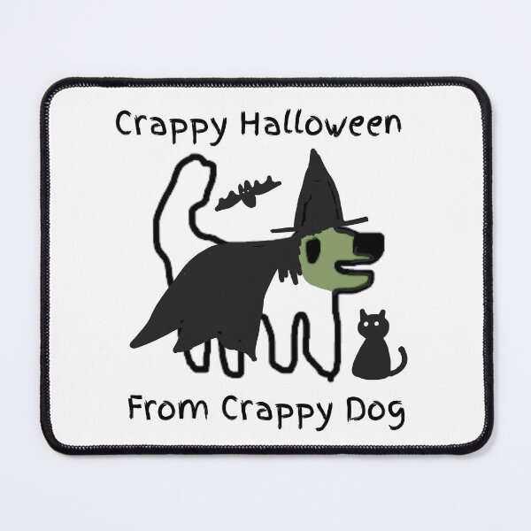 Item preview, Crappy Halloween! Crappy dog loves witches and scary things designed and sold by TheRubberOnion.