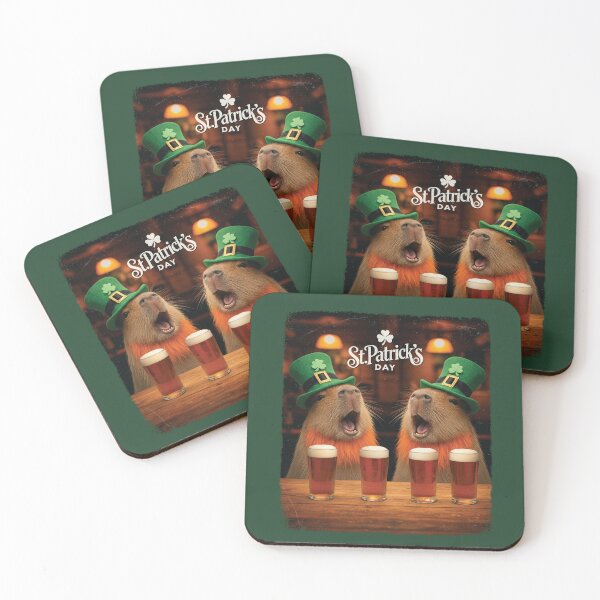 Item preview, Funny St Patricks Day Capybara Selfie Leprechaun Irish Pub designed and sold by d247.