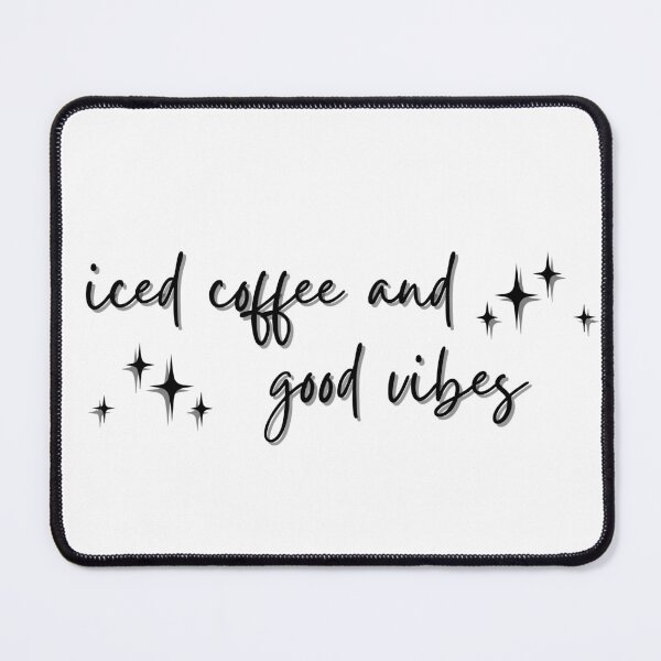 Item preview, Ice Coffee and Good Vibes - Aesthetic Cute Sticker designed and sold by pipartandstuff.