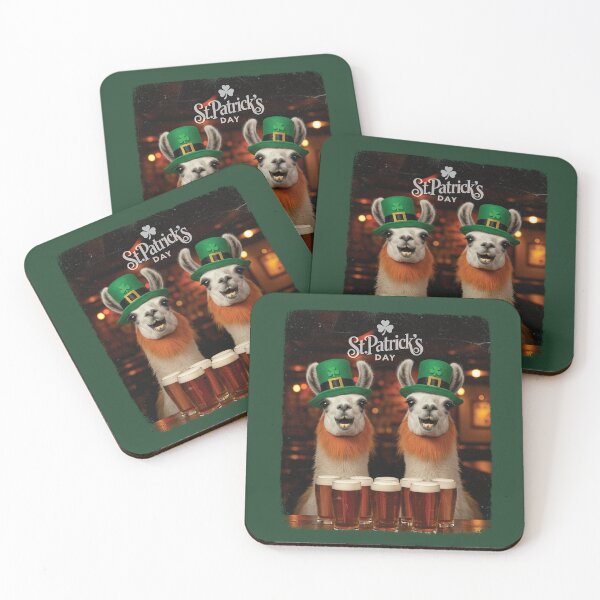 Item preview, Funny St Patricks Day Llama Selfie Leprechaun Irish Pub designed and sold by d247.