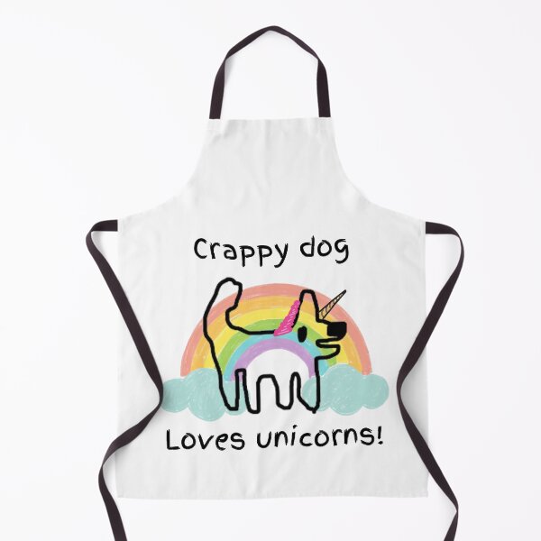 Item preview, Crappy dog loves unicorns! (and all fantasy creatures) designed and sold by TheRubberOnion.