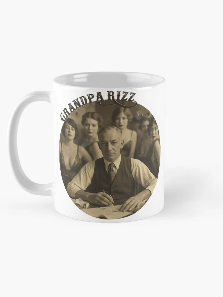 Thumbnail 5 von 6, Kaffeebecher, Opa Rizz, Old Rizz, Rizz, kein Rizz, Vintage Rizz, Oldman Rizz, Retro Rizz, mein Opa hat Rizz, Rizz designt und verkauft von SavageLegion.