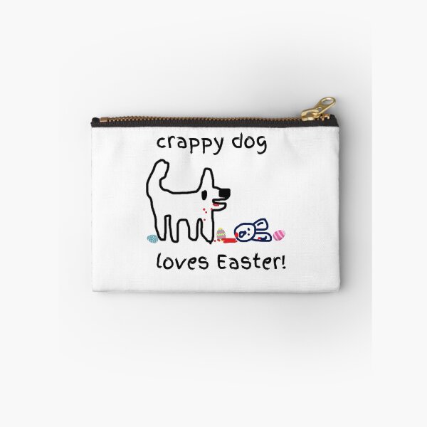 Item preview, Cute Crappy Dog Loves Easter and Easter bunnies! designed and sold by TheRubberOnion.