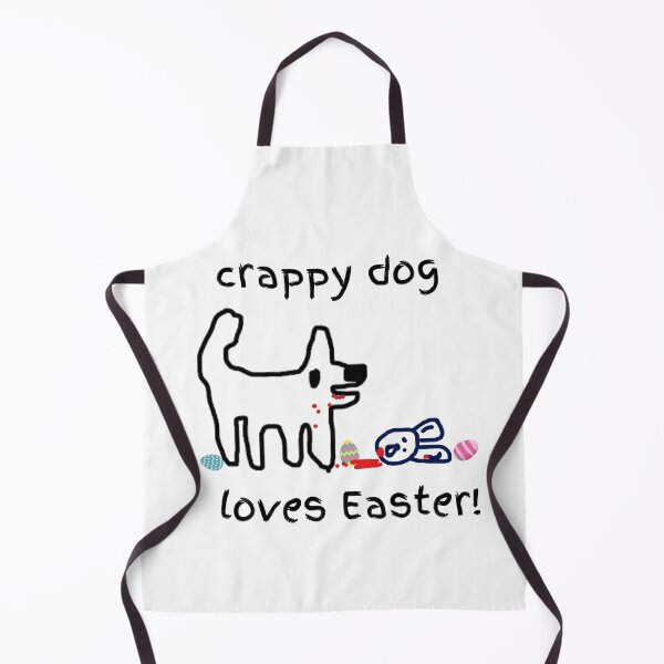 Item preview, Cute Crappy Dog Loves Easter and Easter bunnies! designed and sold by TheRubberOnion.