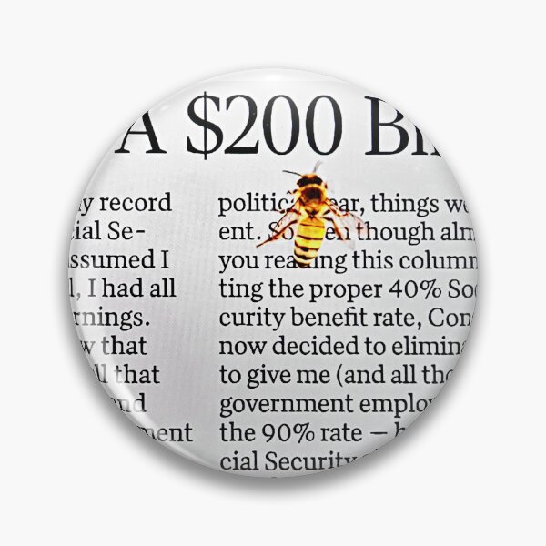 Item preview, Bee on newsprint designed and sold by Creative Endeavors ..