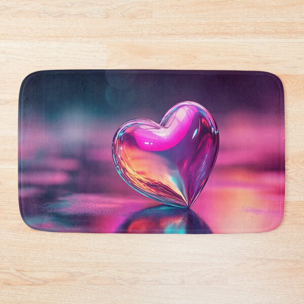 Item preview, Neon Holographic Love - Romantic Heart Design designed and sold by Emaga Digital Studio.