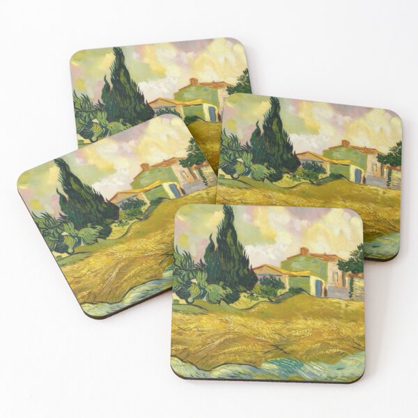Artikelvorschau, Von Van Gogh inspiriertes Weizenfeld | Postimpressionistische Landschaftsmalerei der Provence entworfen und verkauft von CARRAANN.