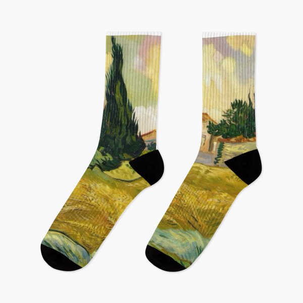 Artikelvorschau, Von Van Gogh inspiriertes Weizenfeld | Postimpressionistische Landschaftsmalerei der Provence entworfen und verkauft von CARRAANN.