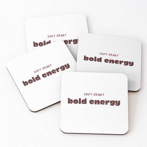 Item preview, Soft Heart, Bold Energy - Cute Aesthetic Sticker Design designed and sold by pipartandstuff.
