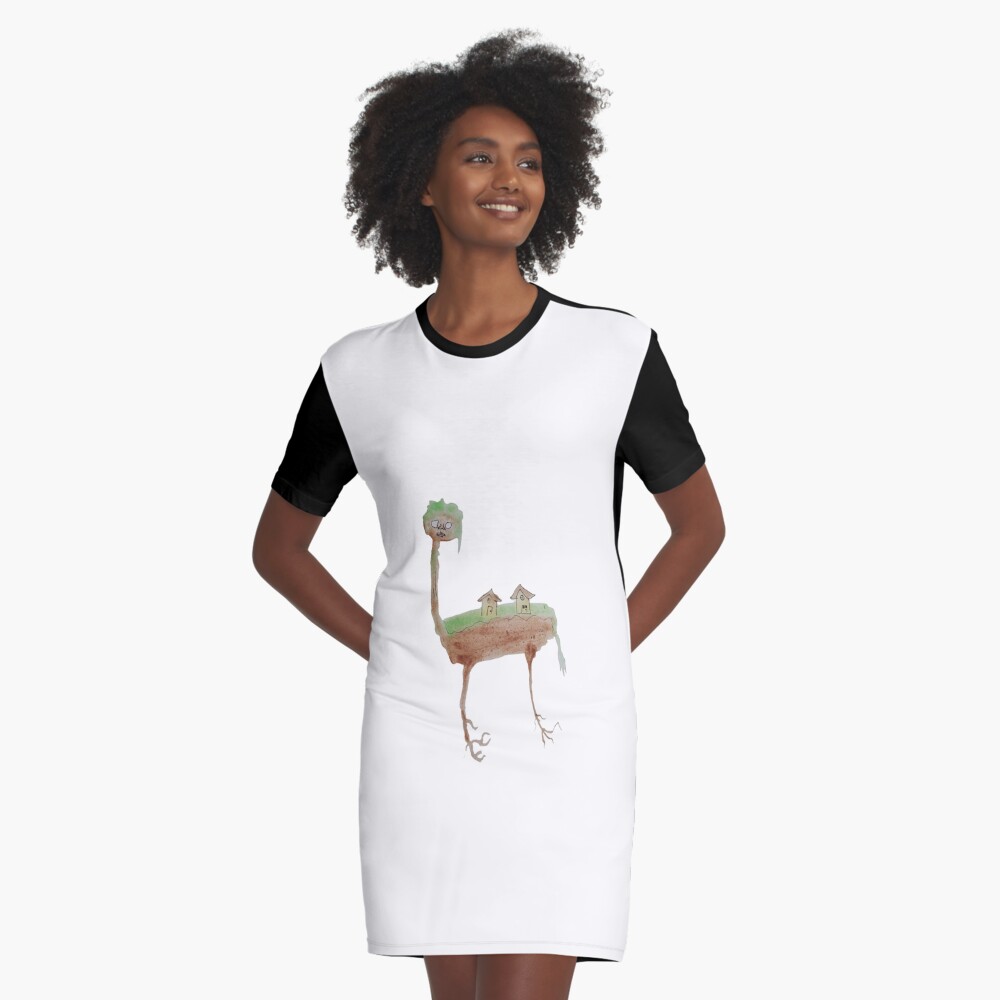 Item preview, Graphic T-Shirt Dress designed and sold by MrWatercolor.