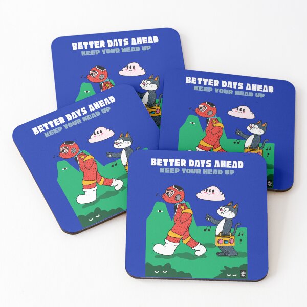 Item preview, BETTER DAYS AHEAD KEEP YOUR HEAD UP BLUE designed and sold by aydapadi.