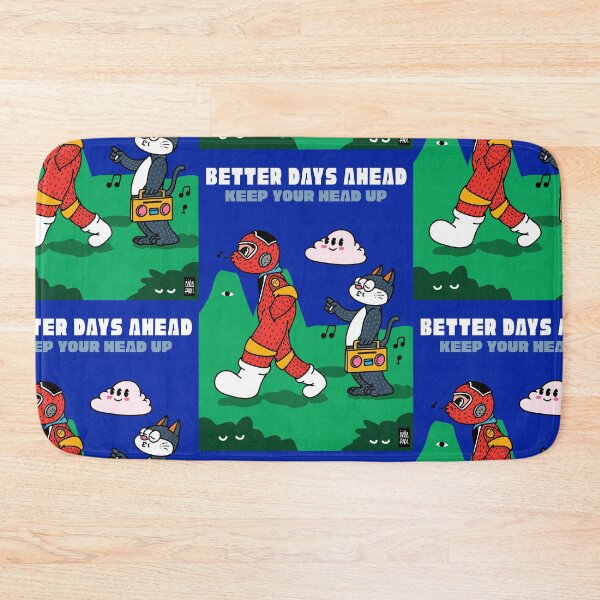 Item preview, BETTER DAYS AHEAD KEEP YOUR HEAD UP BLUE designed and sold by aydapadi.