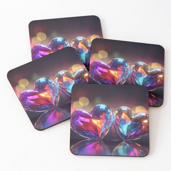 Item preview, Holographic Romance - Rainbow Heart Artwork designed and sold by Emaga Digital Studio.