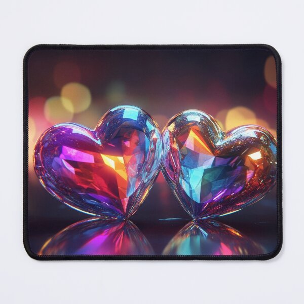 Item preview, Holographic Romance - Rainbow Heart Artwork designed and sold by Emaga Digital Studio.
