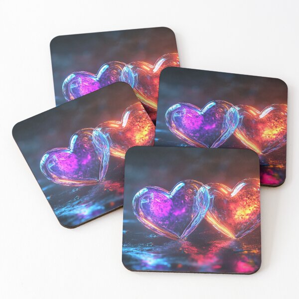 Item preview, Cosmic Love Heart - Futuristic Valentine Artwork designed and sold by Emaga Digital Studio.