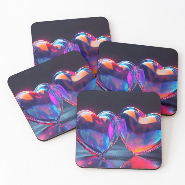 Item preview, Crystal Heart Glow - Romantic Holographic Art designed and sold by Emaga Digital Studio.