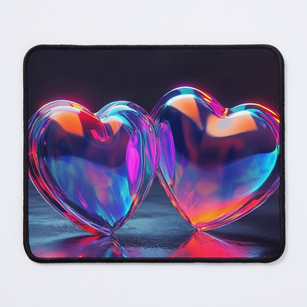 Item preview, Crystal Heart Glow - Romantic Holographic Art designed and sold by Emaga Digital Studio.