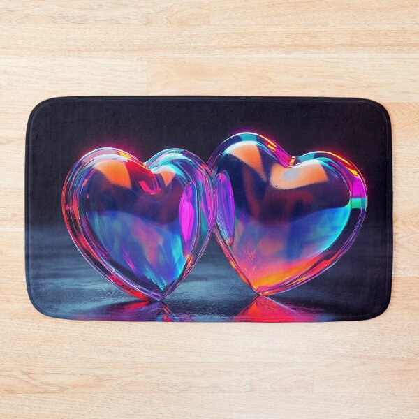 Item preview, Crystal Heart Glow - Romantic Holographic Art designed and sold by Emaga Digital Studio.