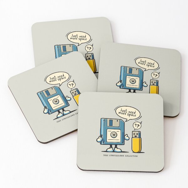 Item preview, Funny Caricature Floppy disk vs Pendrive, Need More Space Technology Joke designed and sold by DAMOTAmagazine.
