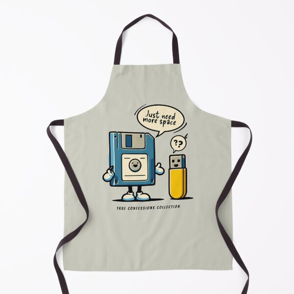 Item preview, Funny Caricature Floppy disk vs Pendrive, Need More Space Technology Joke designed and sold by DAMOTAmagazine.