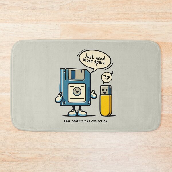 Item preview, Funny Caricature Floppy disk vs Pendrive, Need More Space Technology Joke designed and sold by DAMOTAmagazine.