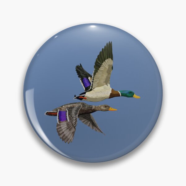 Item preview, Pair of Mallard Ducks in Flight - Nature Wildlife Art designed and sold by Phat Dog Designs .