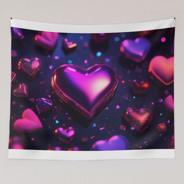 Item preview, Futuristic Valentine - Neon Holographic Heart designed and sold by Emaga Digital Studio.