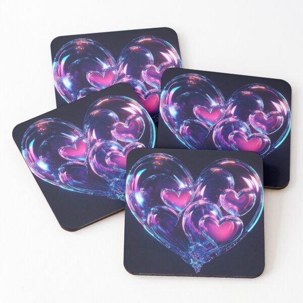 Item preview, Shimmering Heartbeat - Iridescent Love Art designed and sold by Emaga Digital Studio.