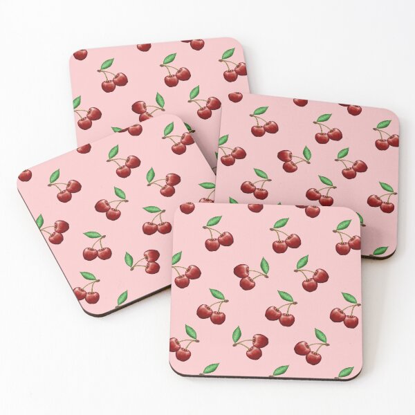 Item preview, Cherries Pattern on Pink Background – Cute Retro Cherry Design designed and sold by Phat Dog Designs .