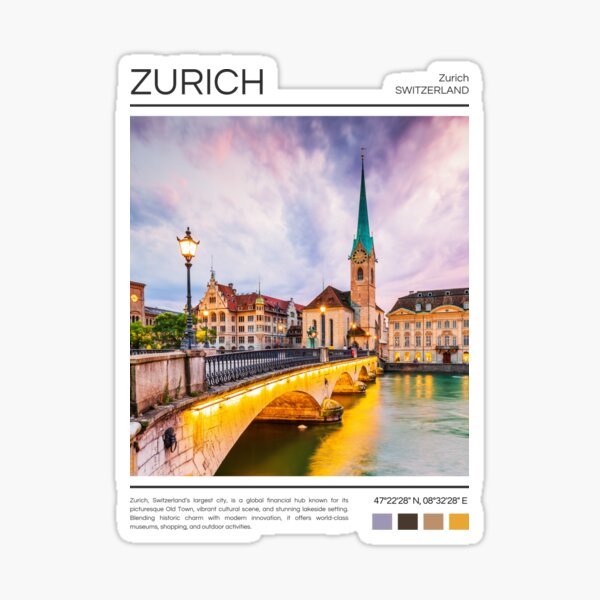 Vista previa del artículo con la obra «Zurich - Suiza - Fotografía», diseñado y vendido por StudioRedKoala.