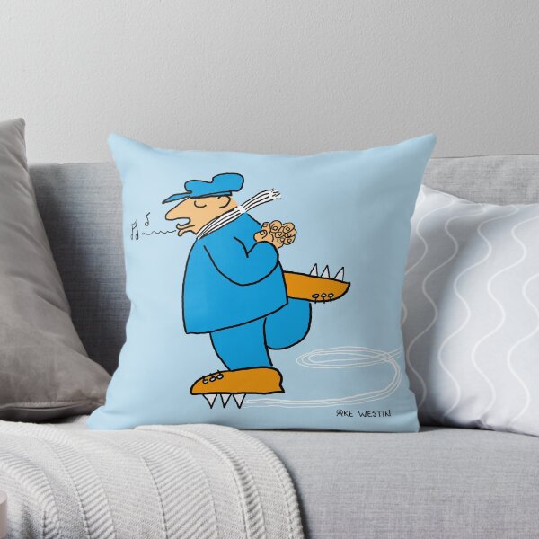 Go skating with nail shoes Throw Pillow