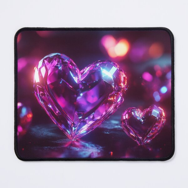 Item preview, Holographic Heart - Futuristic Valentine Love Art designed and sold by Emaga Digital Studio.