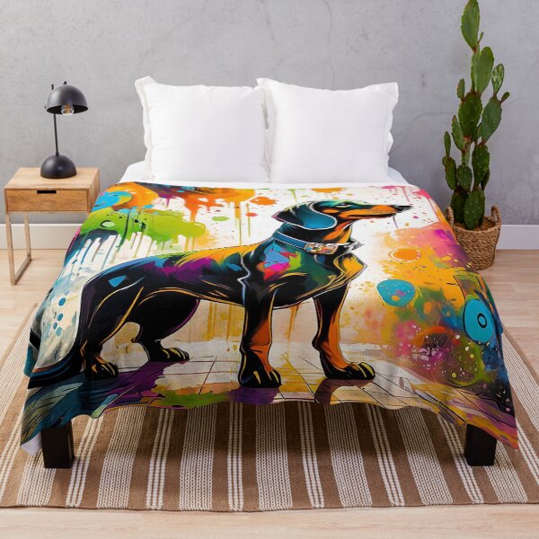 Item preview, Colorful Abstract Dachshund Art – Vibrant Dog Print Design designed and sold by Phat Dog Designs .