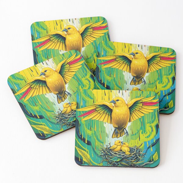 Item preview, Canary Protecting Her Chicks designed and sold by WildlifeInc.