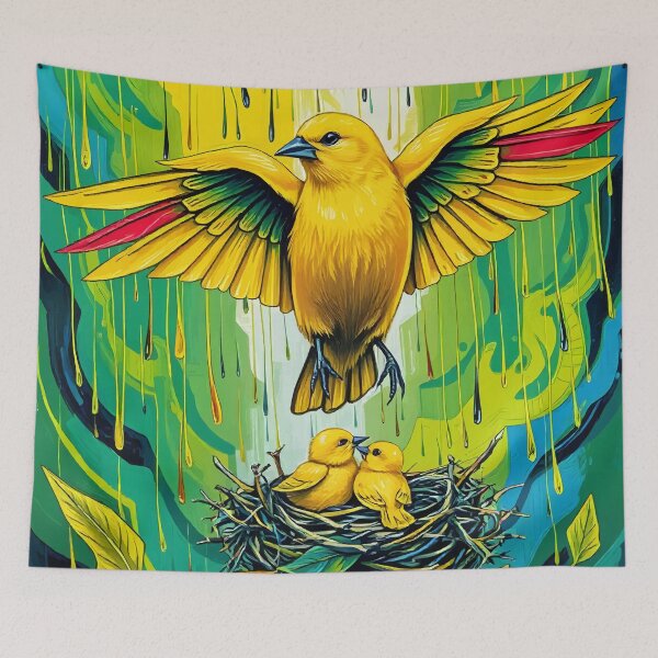 Item preview, Canary Protecting Her Chicks designed and sold by WildlifeInc.